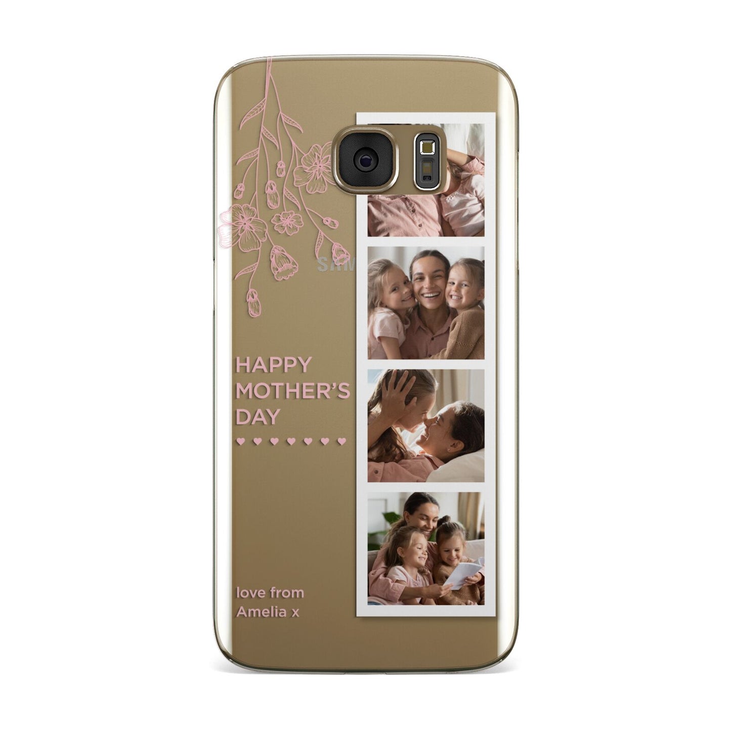 Floral Mothers Day Photo Strip Samsung Galaxy Case