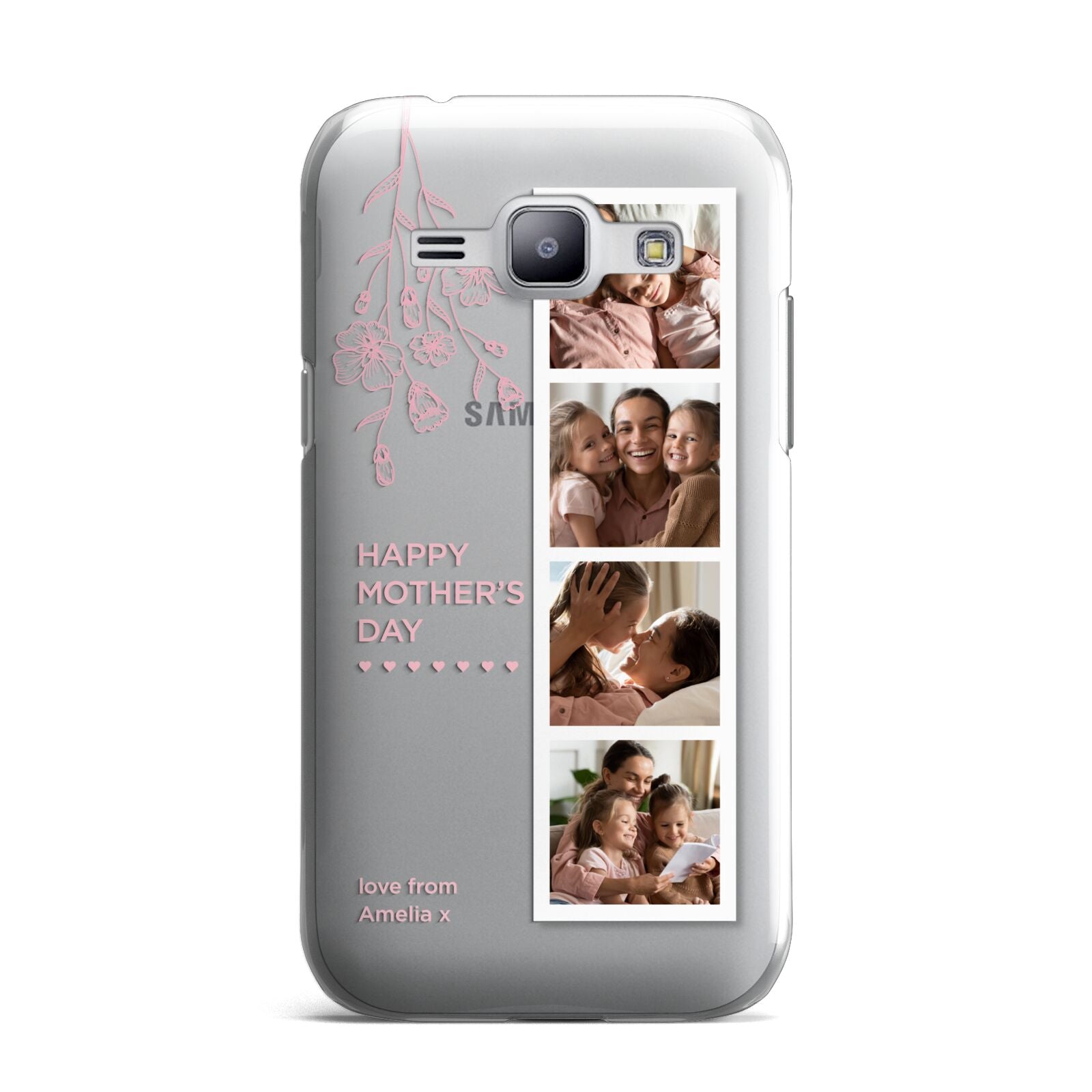 Floral Mothers Day Photo Strip Samsung Galaxy J1 2015 Case