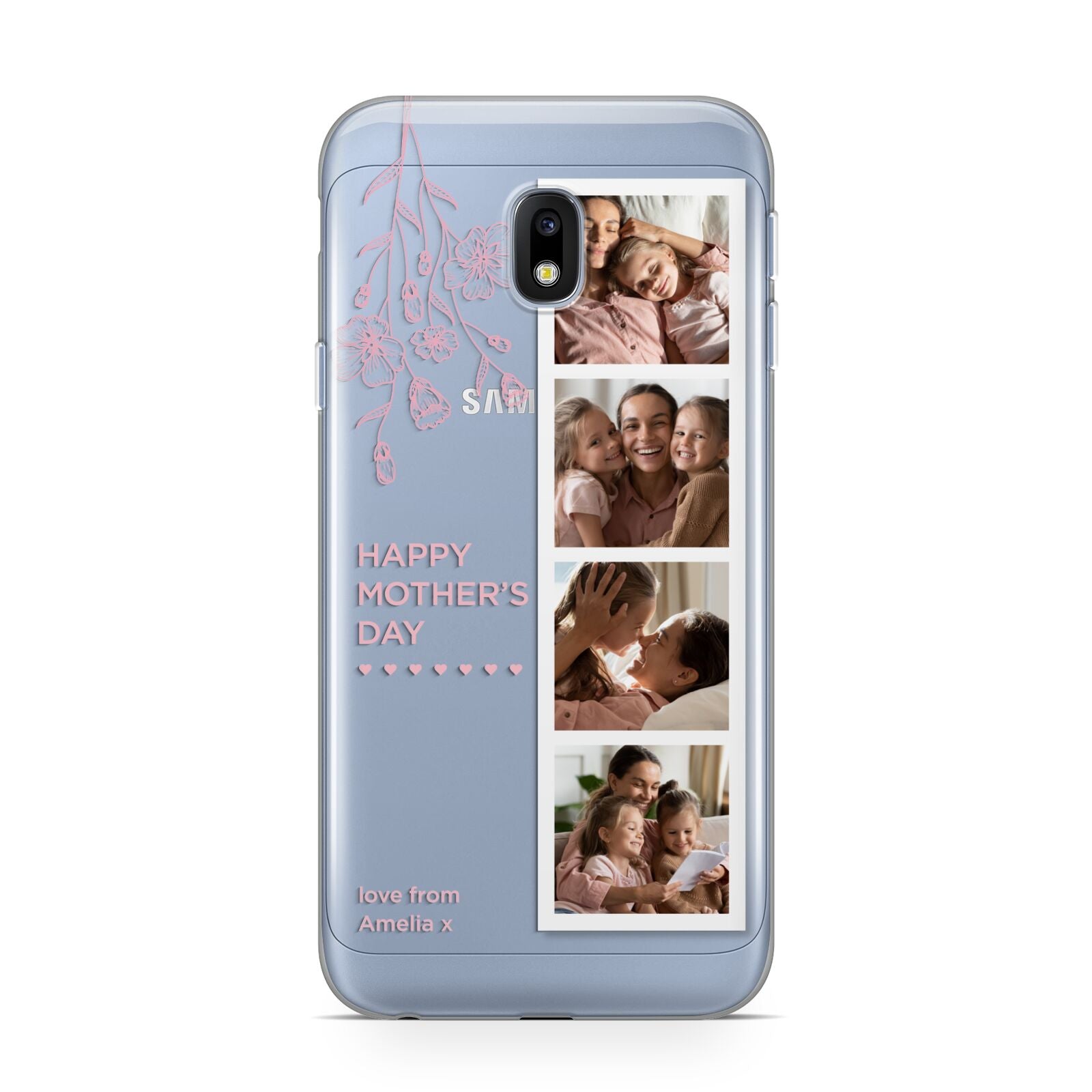 Floral Mothers Day Photo Strip Samsung Galaxy J3 2017 Case