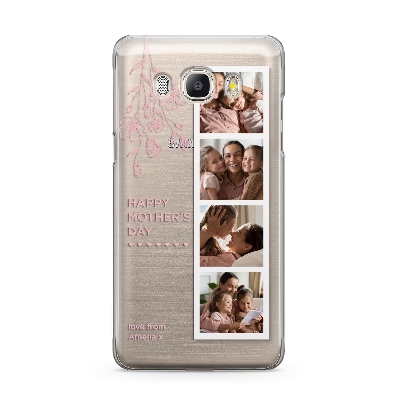 Floral Mothers Day Photo Strip Samsung Galaxy J5 2016 Case