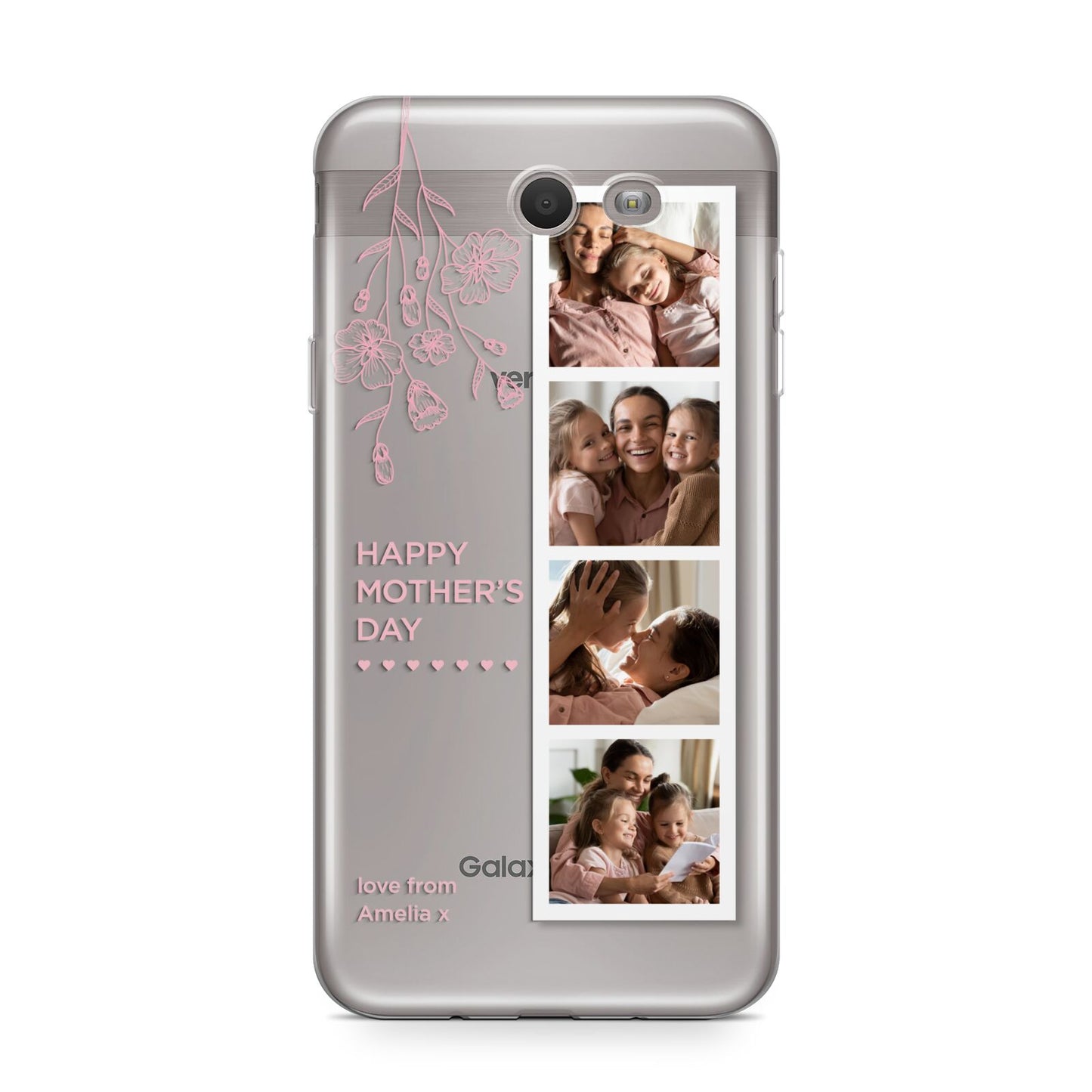 Floral Mothers Day Photo Strip Samsung Galaxy J7 2017 Case