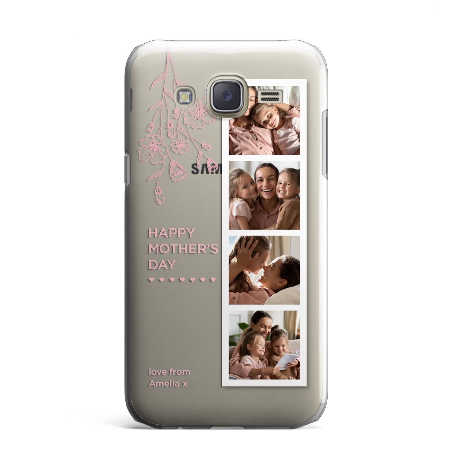 Floral Mothers Day Photo Strip Samsung Galaxy J7 Case