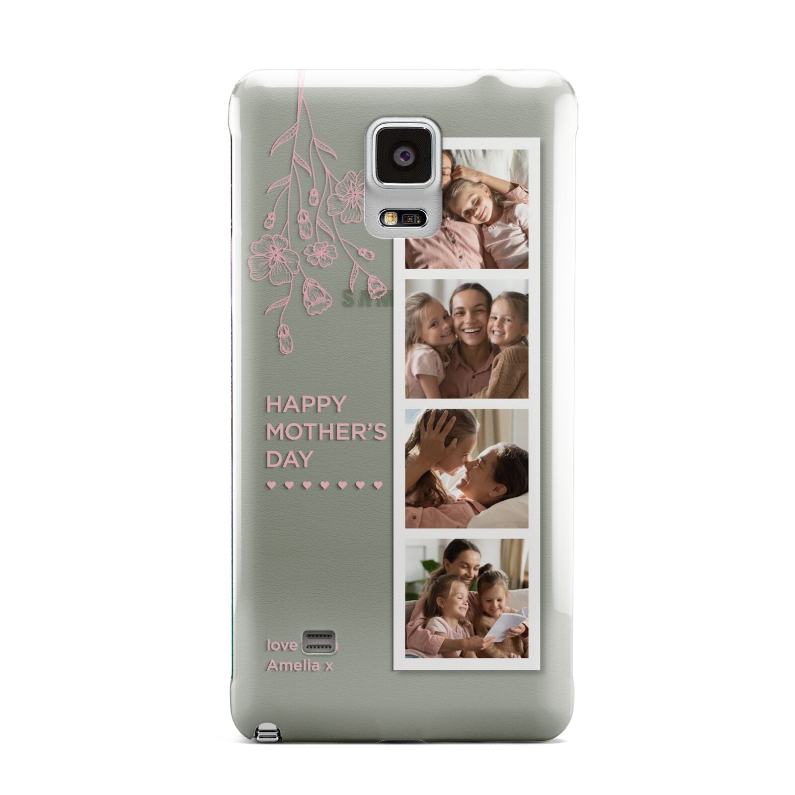 Floral Mothers Day Photo Strip Samsung Galaxy Note 4 Case