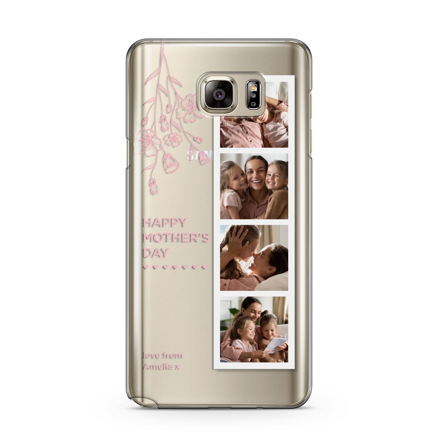 Floral Mothers Day Photo Strip Samsung Galaxy Note 5 Case