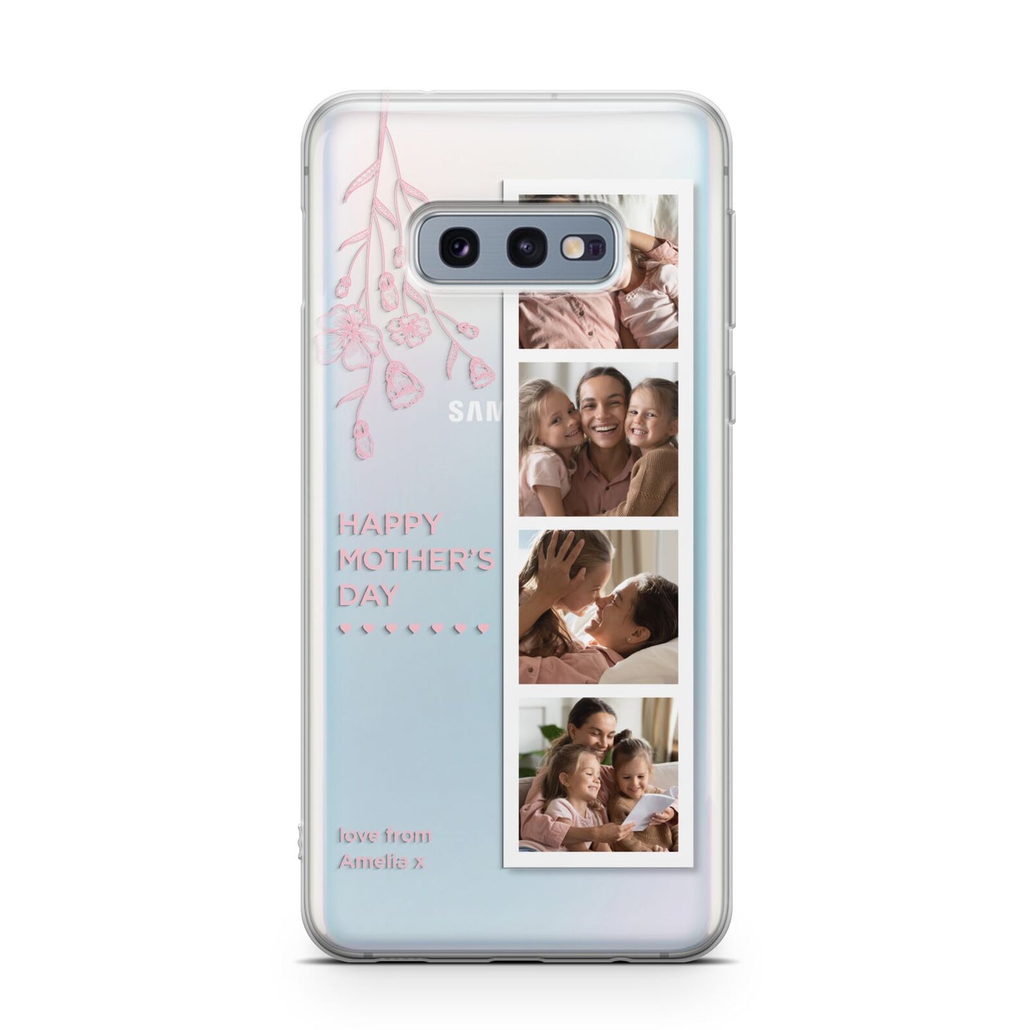 Floral Mothers Day Photo Strip Samsung Galaxy S10E Case