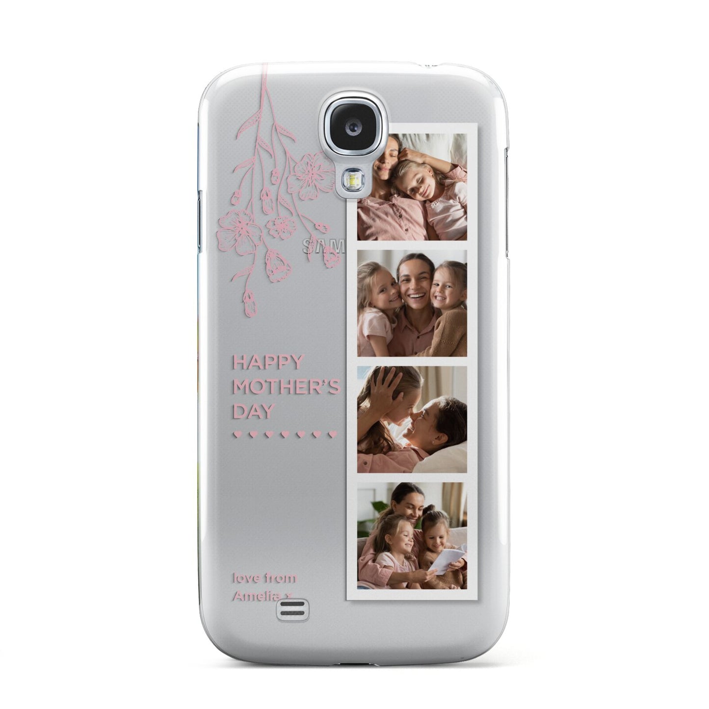 Floral Mothers Day Photo Strip Samsung Galaxy S4 Case