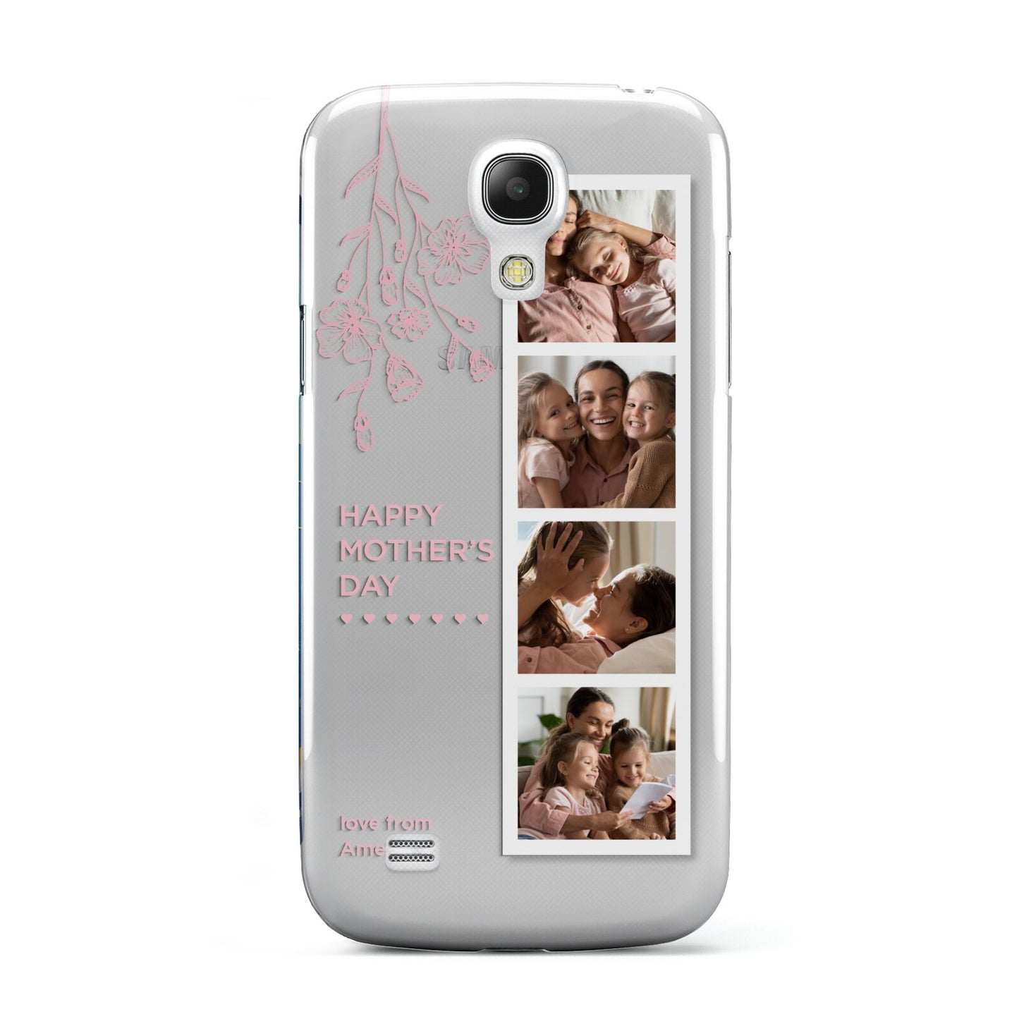 Floral Mothers Day Photo Strip Samsung Galaxy S4 Mini Case