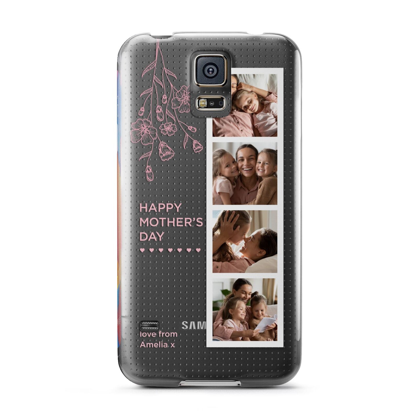 Floral Mothers Day Photo Strip Samsung Galaxy S5 Case