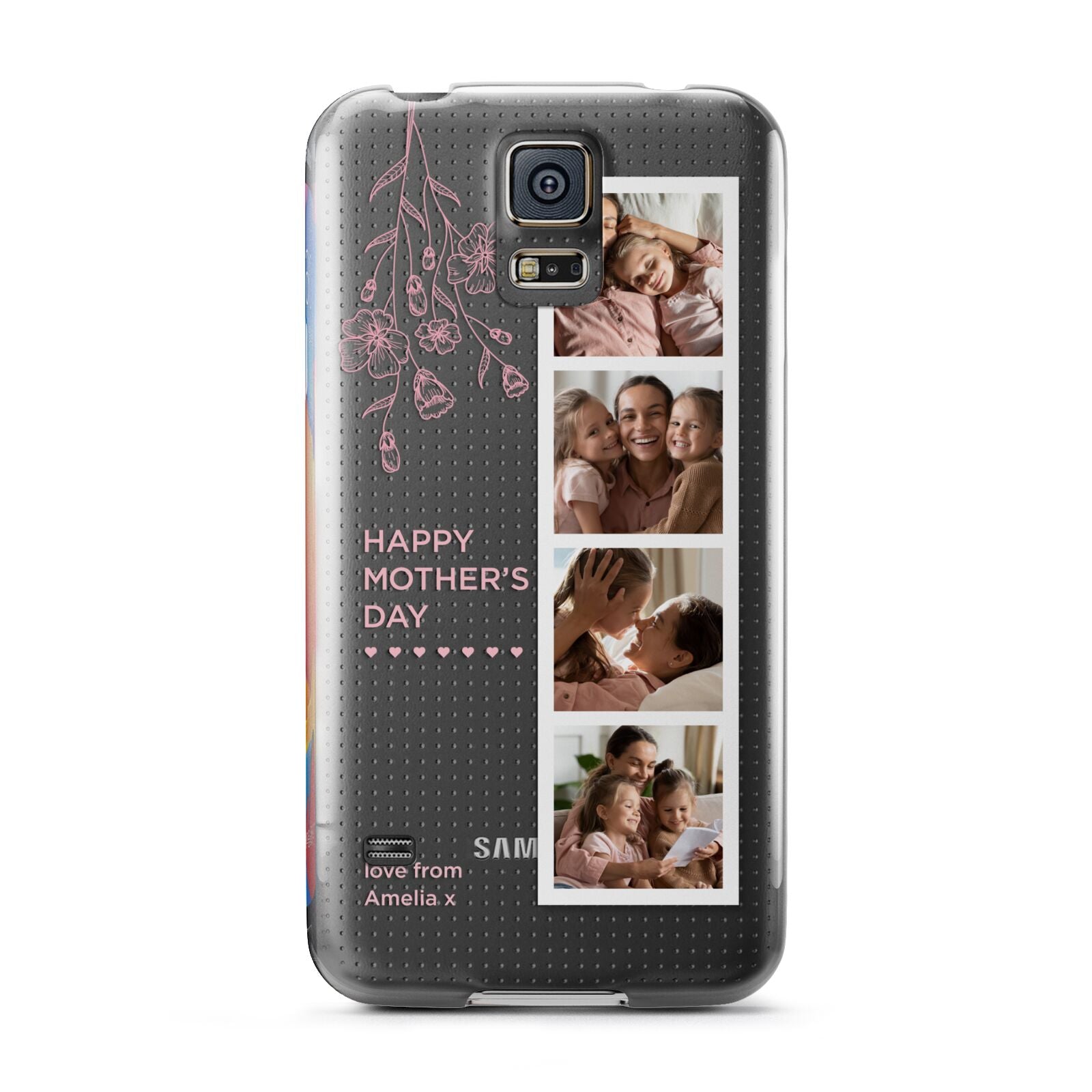 Floral Mothers Day Photo Strip Samsung Galaxy S5 Case