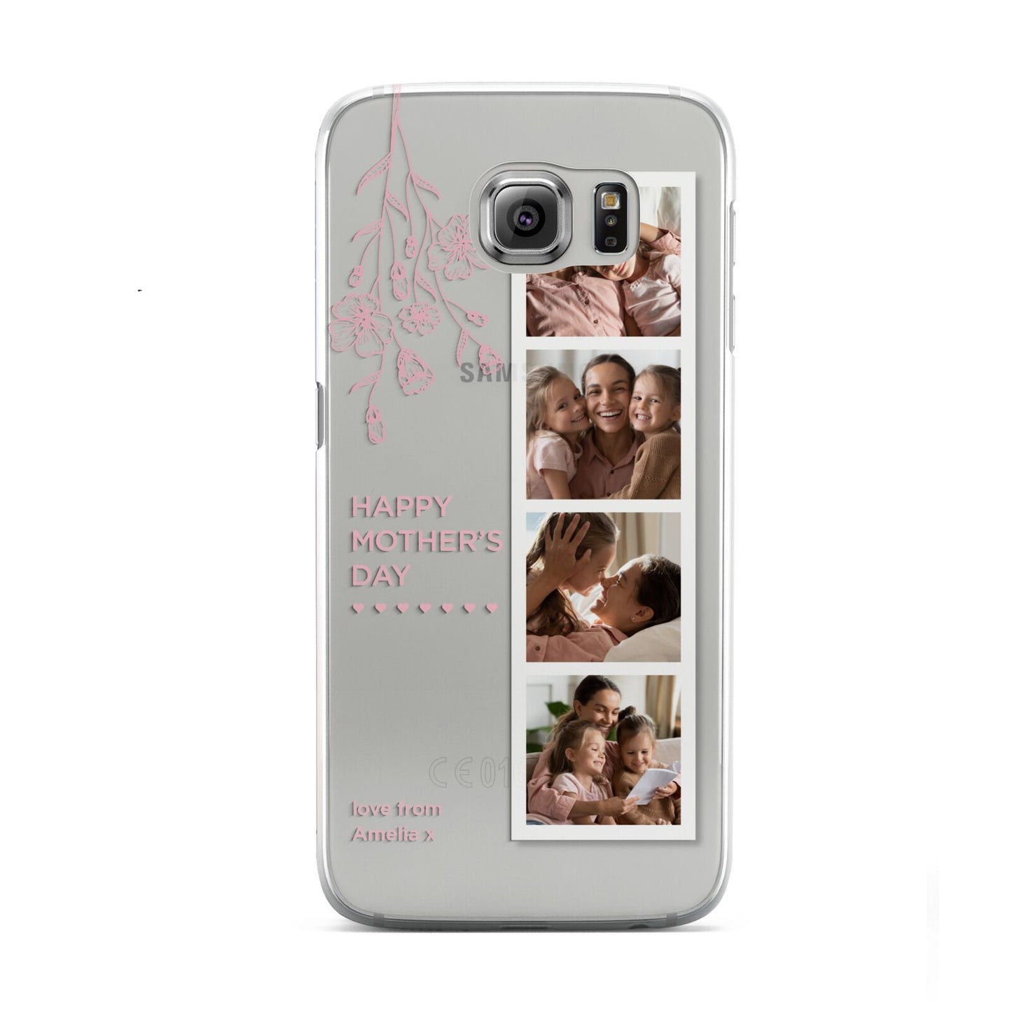 Floral Mothers Day Photo Strip Samsung Galaxy S6 Case