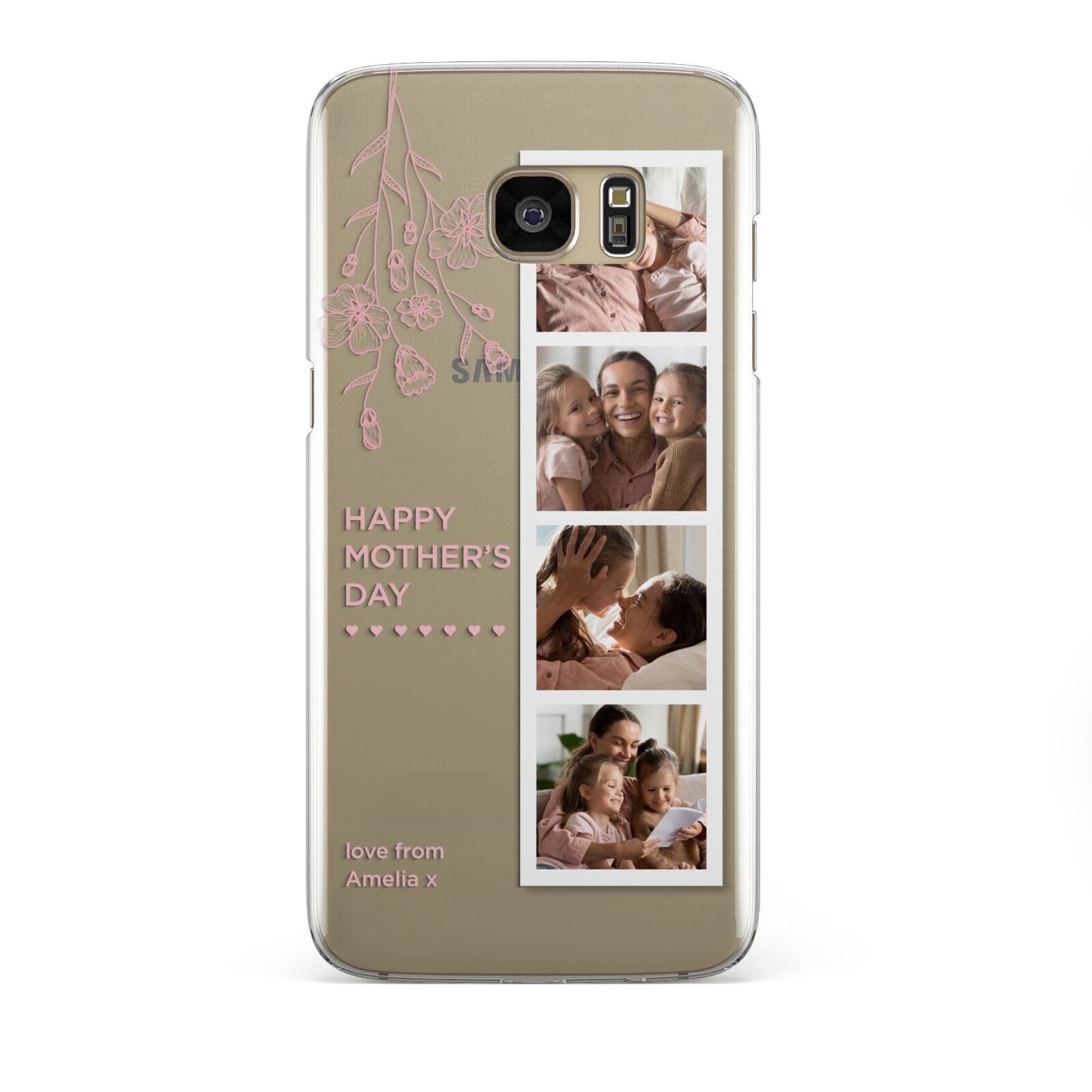 Floral Mothers Day Photo Strip Samsung Galaxy S7 Edge Case