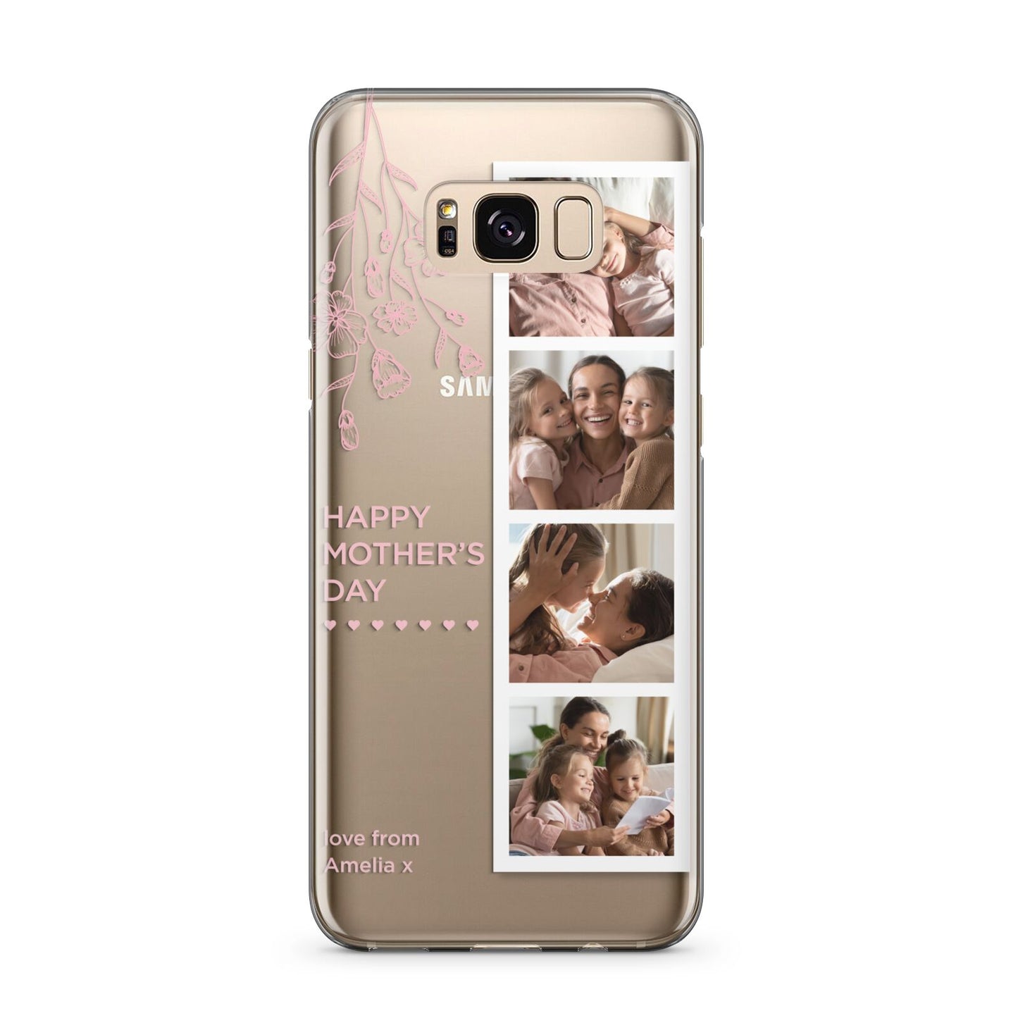 Floral Mothers Day Photo Strip Samsung Galaxy S8 Plus Case