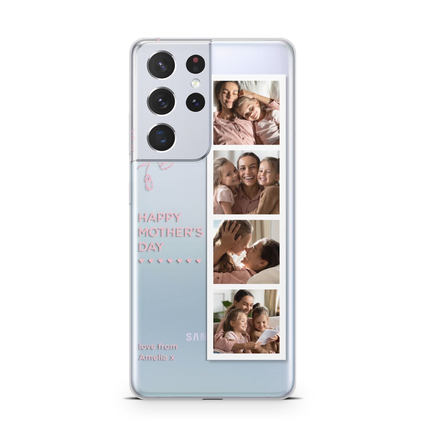 Floral Mothers Day Photo Strip Samsung S21 Ultra Case