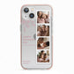 Floral Mothers Day Photo Strip iPhone 13 TPU Impact Case with Pink Edges