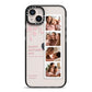 Floral Mothers Day Photo Strip iPhone 14 Plus Black Impact Case on Silver phone