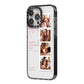 Floral Mothers Day Photo Strip iPhone 14 Pro Max Black Impact Case Side Angle on Silver phone