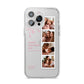 Floral Mothers Day Photo Strip iPhone 14 Pro Max Clear Tough Case Silver