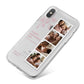 Floral Mothers Day Photo Strip iPhone X Bumper Case on Silver iPhone