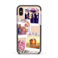 Floral Photo Montage Upload Apple iPhone Xs Impact Case Black Edge on Gold Phone