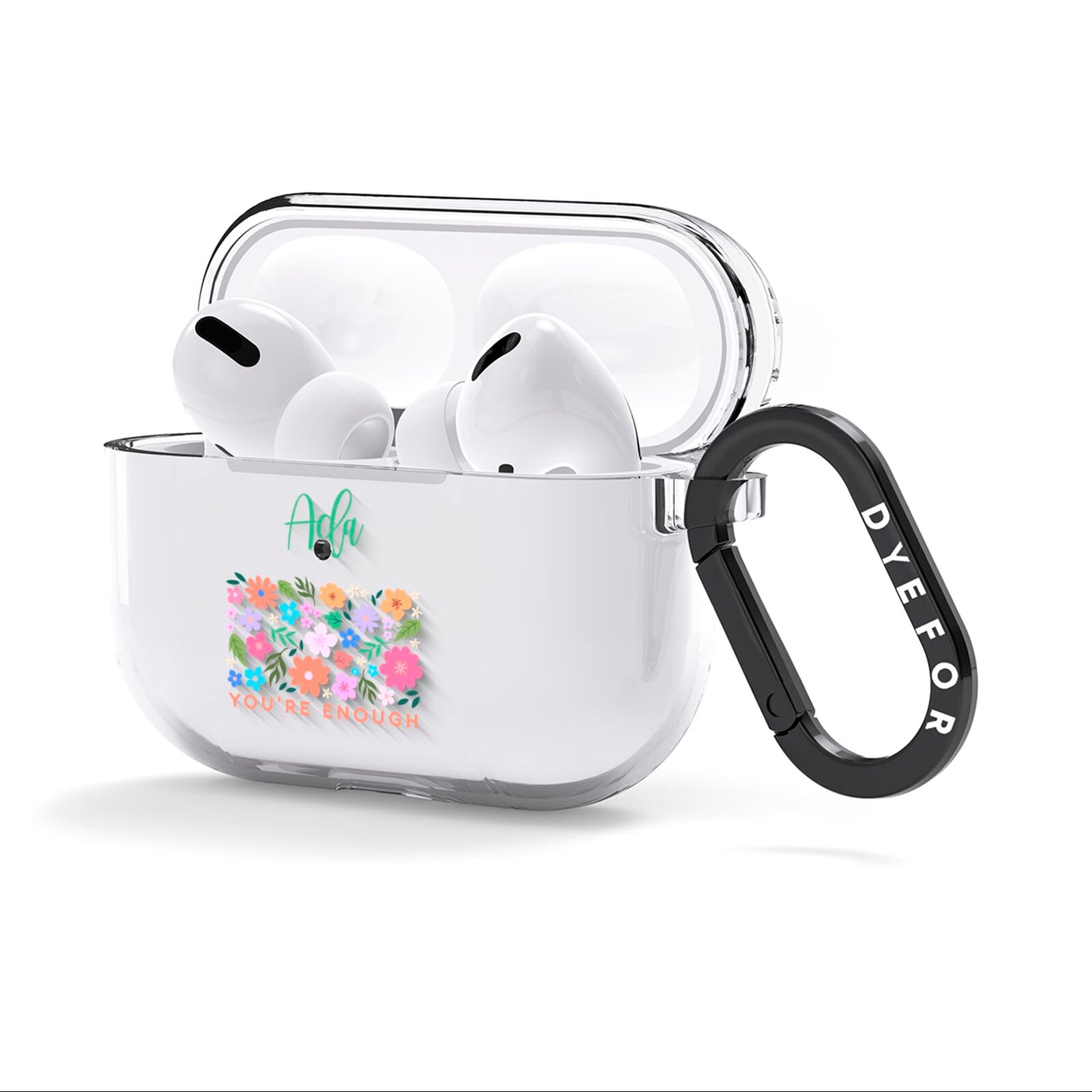 Floral Poster AirPods Clear Case 3rd Gen Side Image