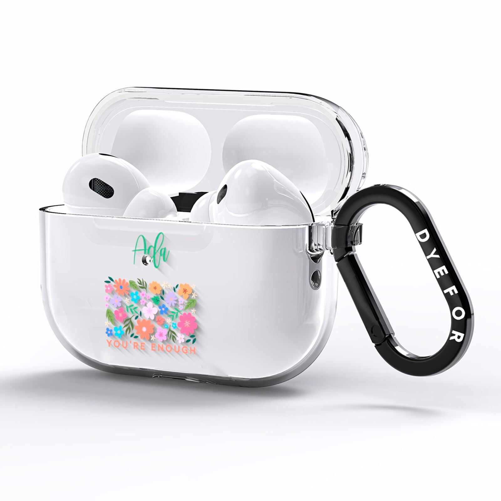 Floral Poster AirPods Pro Clear Case Side Image