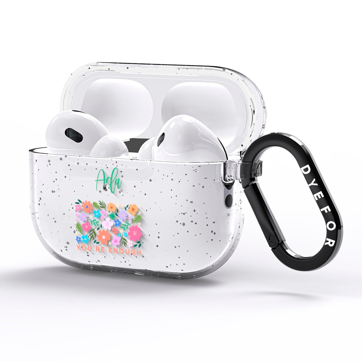 Floral Poster AirPods Pro Glitter Case Side Image