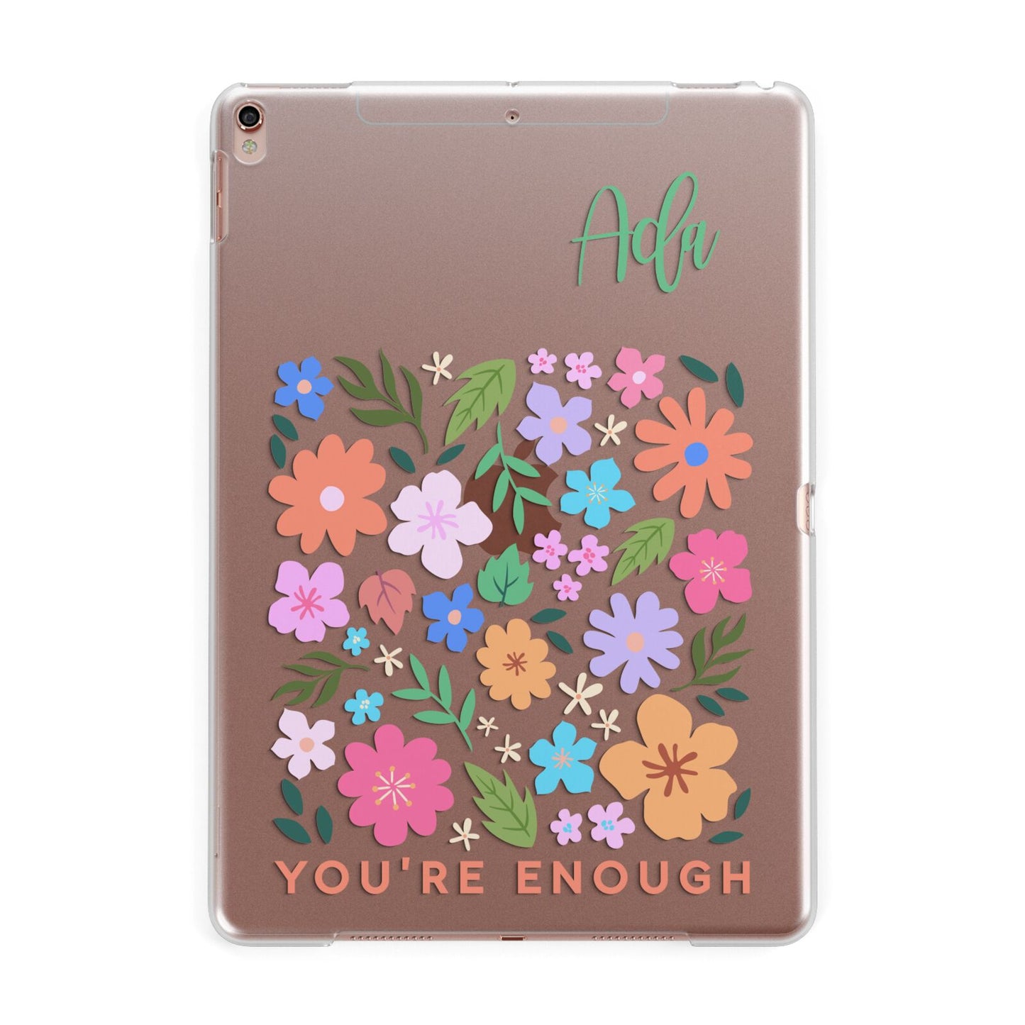 Floral Poster Apple iPad Rose Gold Case
