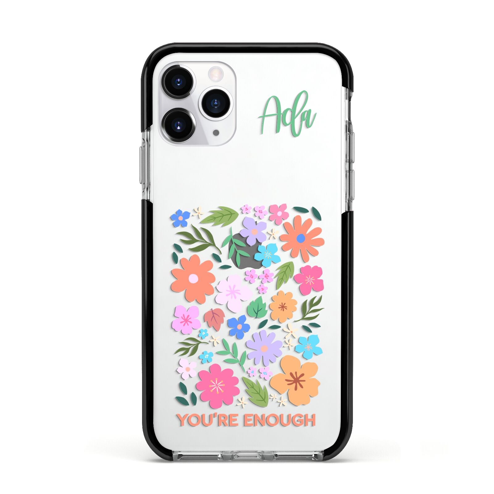 Floral Poster Apple iPhone 11 Pro in Silver with Black Impact Case
