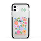 Floral Poster Apple iPhone 11 in White with Black Impact Case