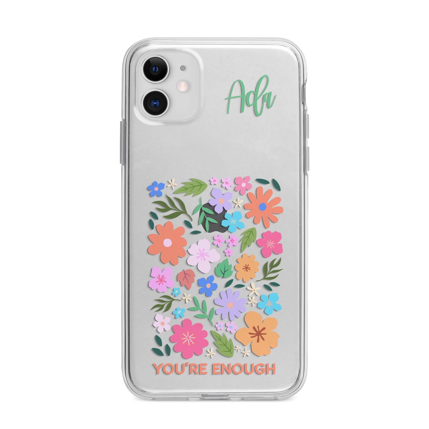 Floral Poster Apple iPhone 11 in White with Bumper Case