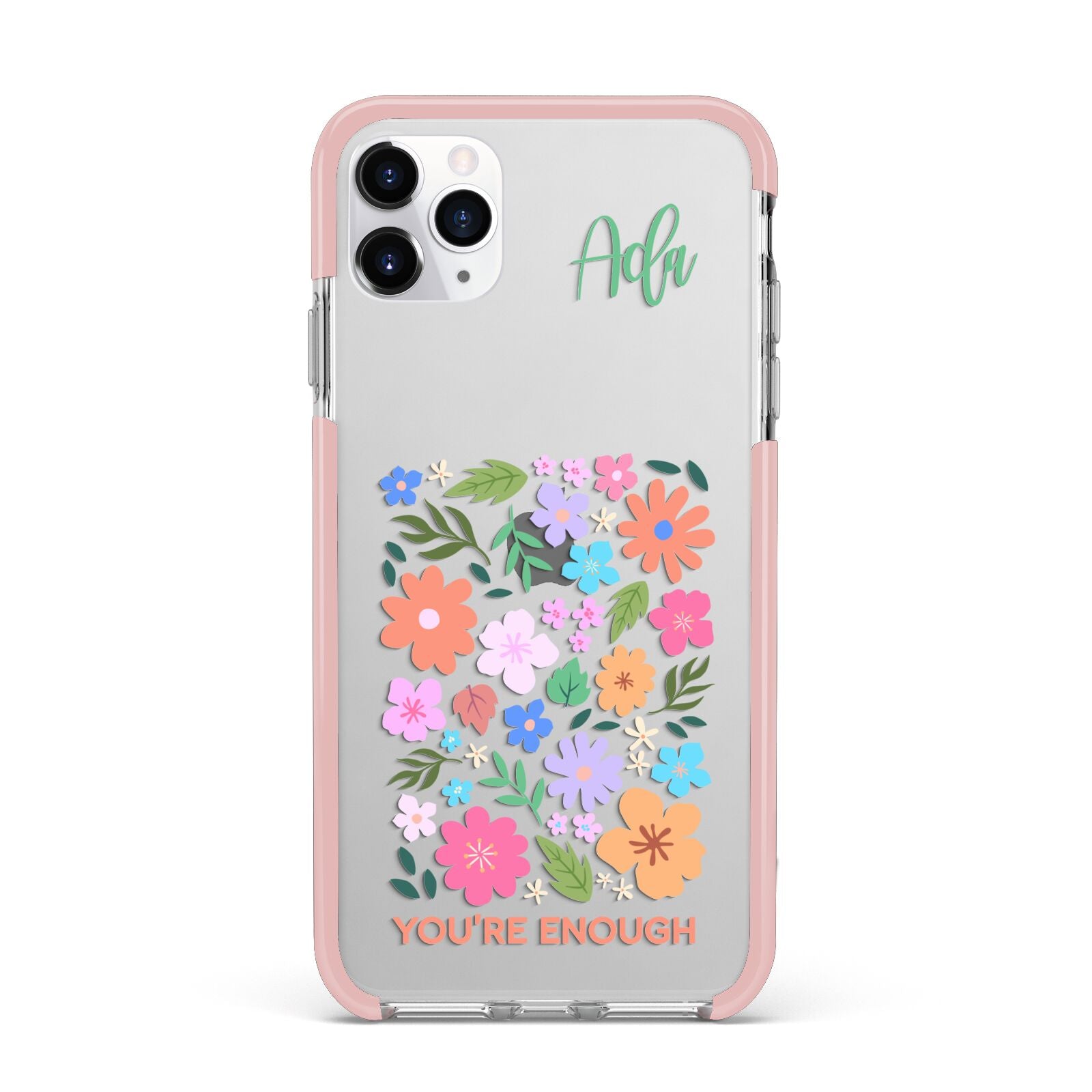 Floral Poster iPhone 11 Pro Max Impact Pink Edge Case