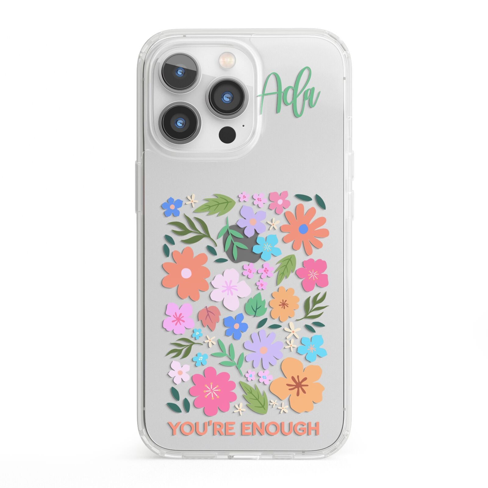 Floral Poster iPhone 13 Pro Clear Bumper Case