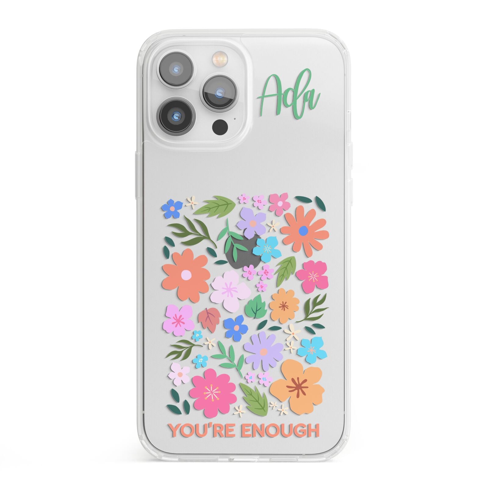 Floral Poster iPhone 13 Pro Max Clear Bumper Case