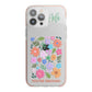 Floral Poster iPhone 13 Pro Max TPU Impact Case with Pink Edges