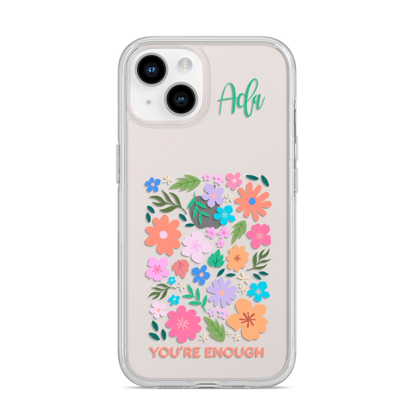 Floral Poster iPhone 14 Clear Tough Case Starlight