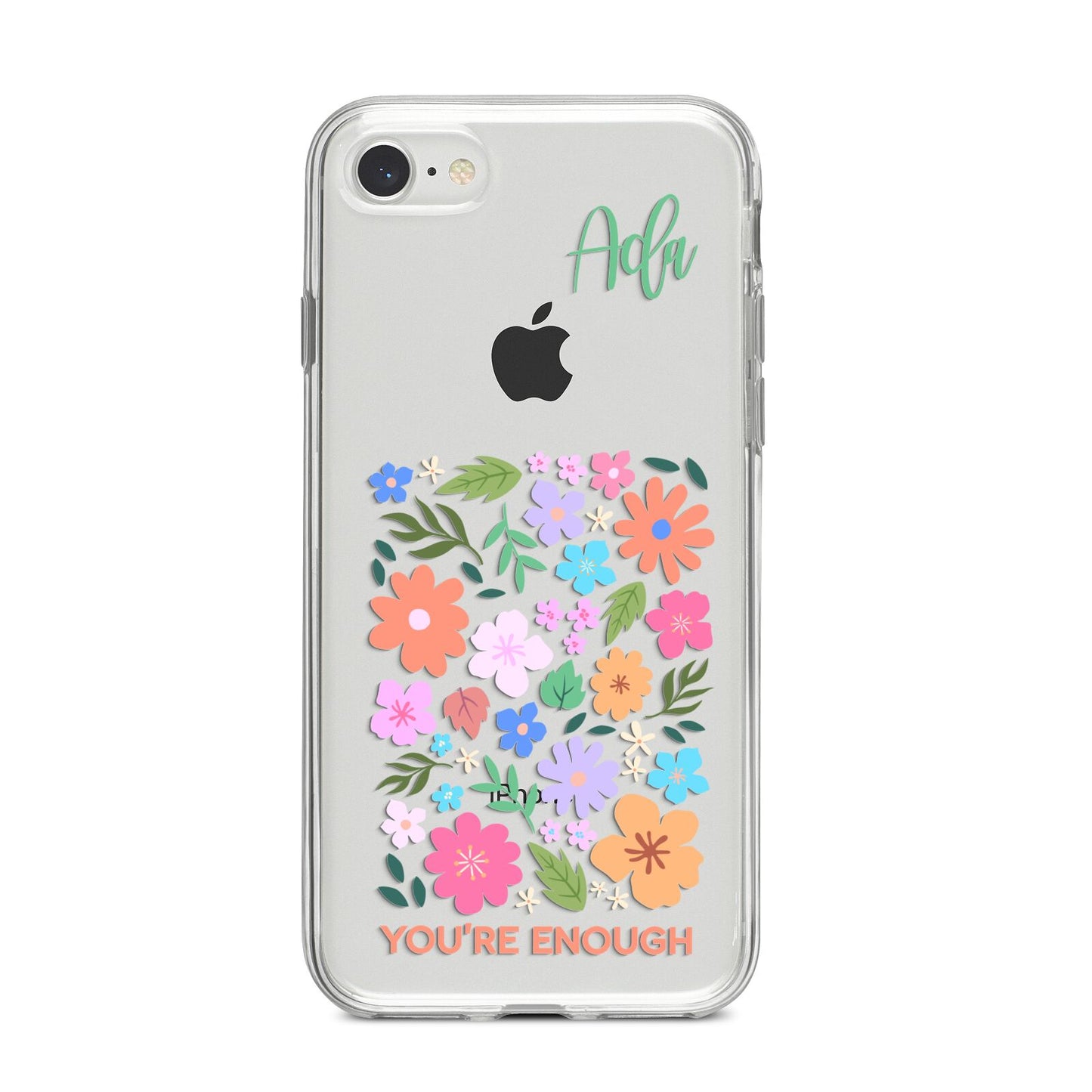 Floral Poster iPhone 8 Bumper Case on Silver iPhone