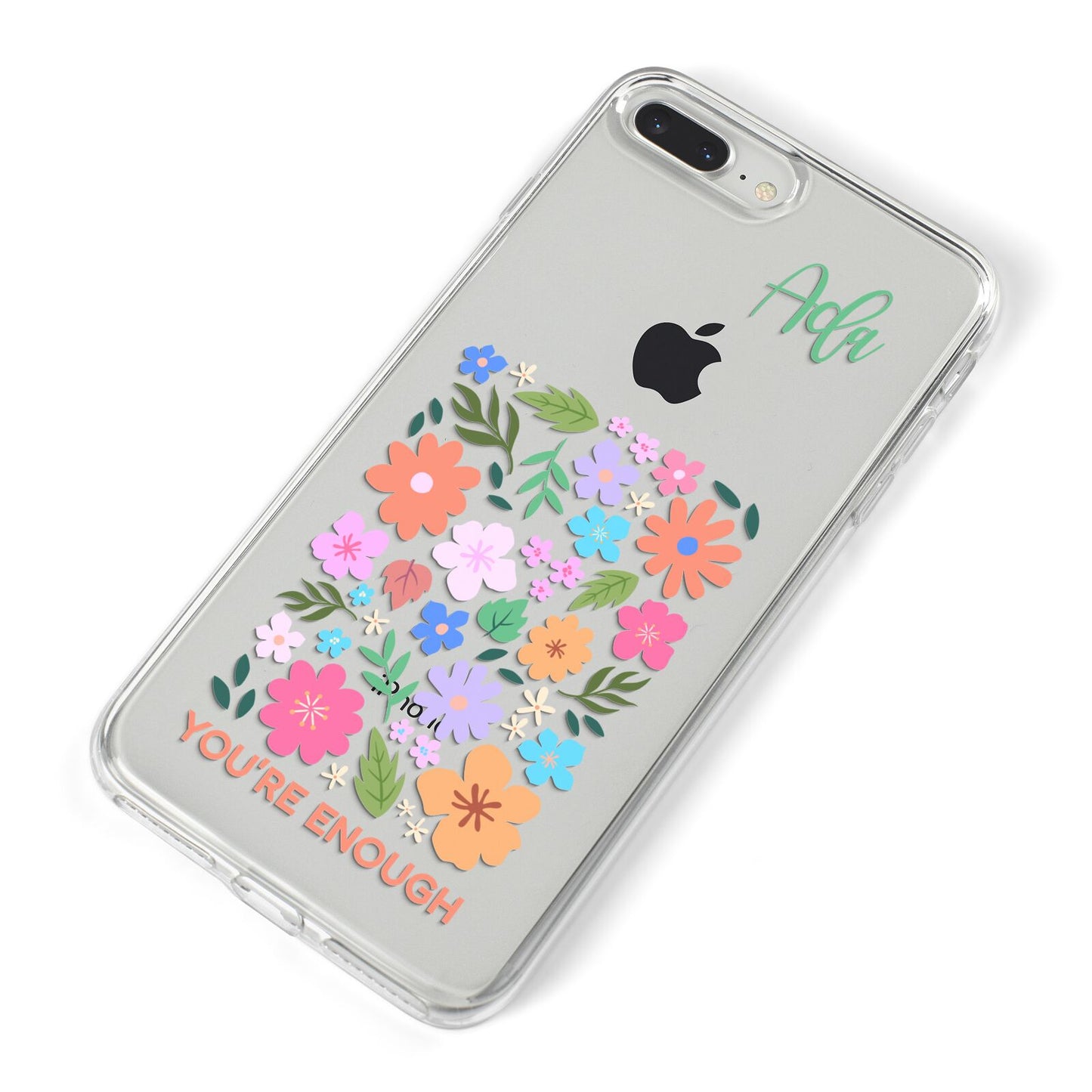 Floral Poster iPhone 8 Plus Bumper Case on Silver iPhone Alternative Image