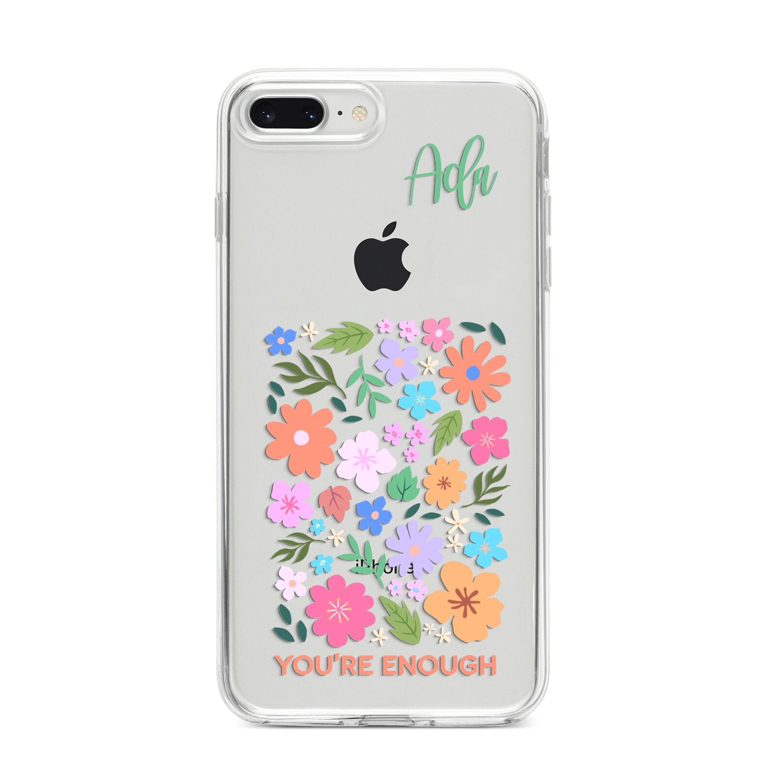 Floral Poster iPhone 8 Plus Bumper Case on Silver iPhone