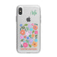 Floral Poster iPhone X Bumper Case on Silver iPhone Alternative Image 1