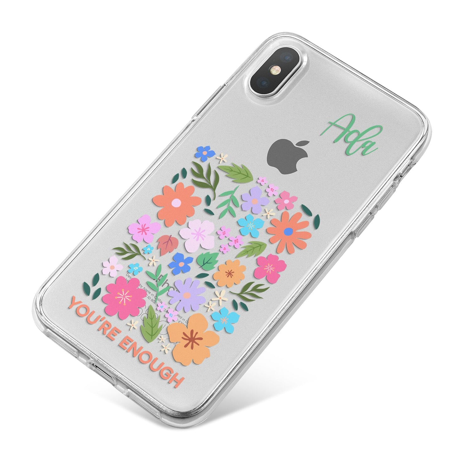 Floral Poster iPhone X Bumper Case on Silver iPhone