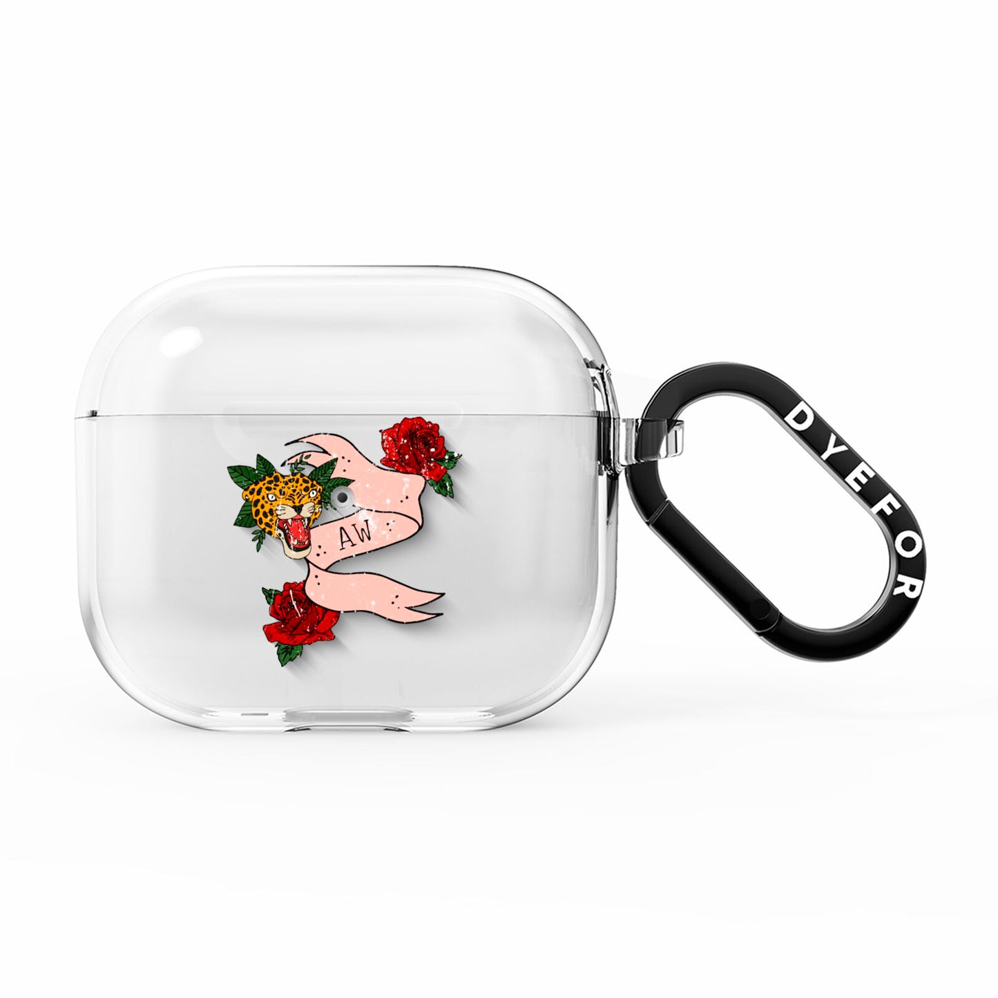 Floral Scroll Custom AirPods Clear Case 3rd Gen