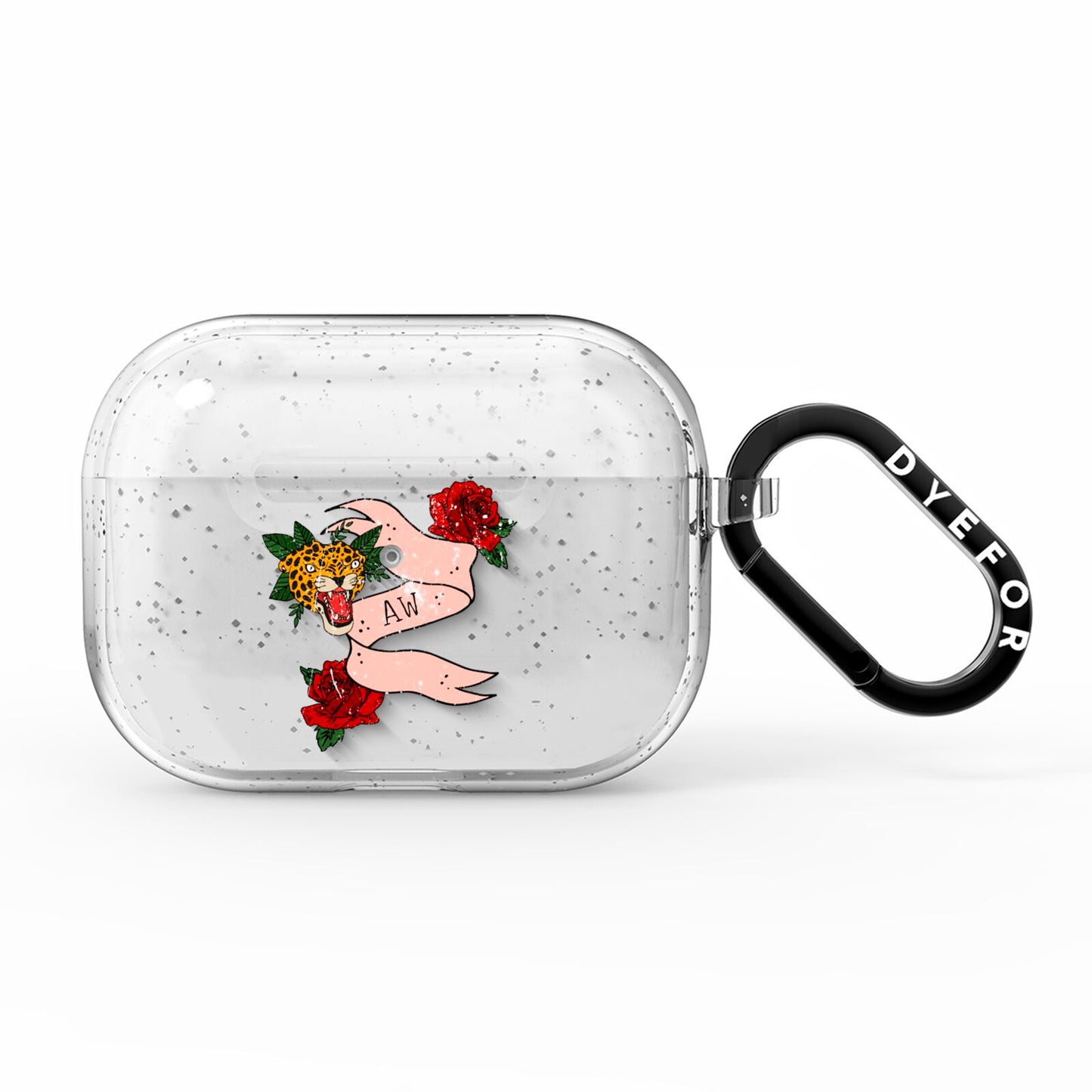 Floral Scroll Custom AirPods Pro Glitter Case