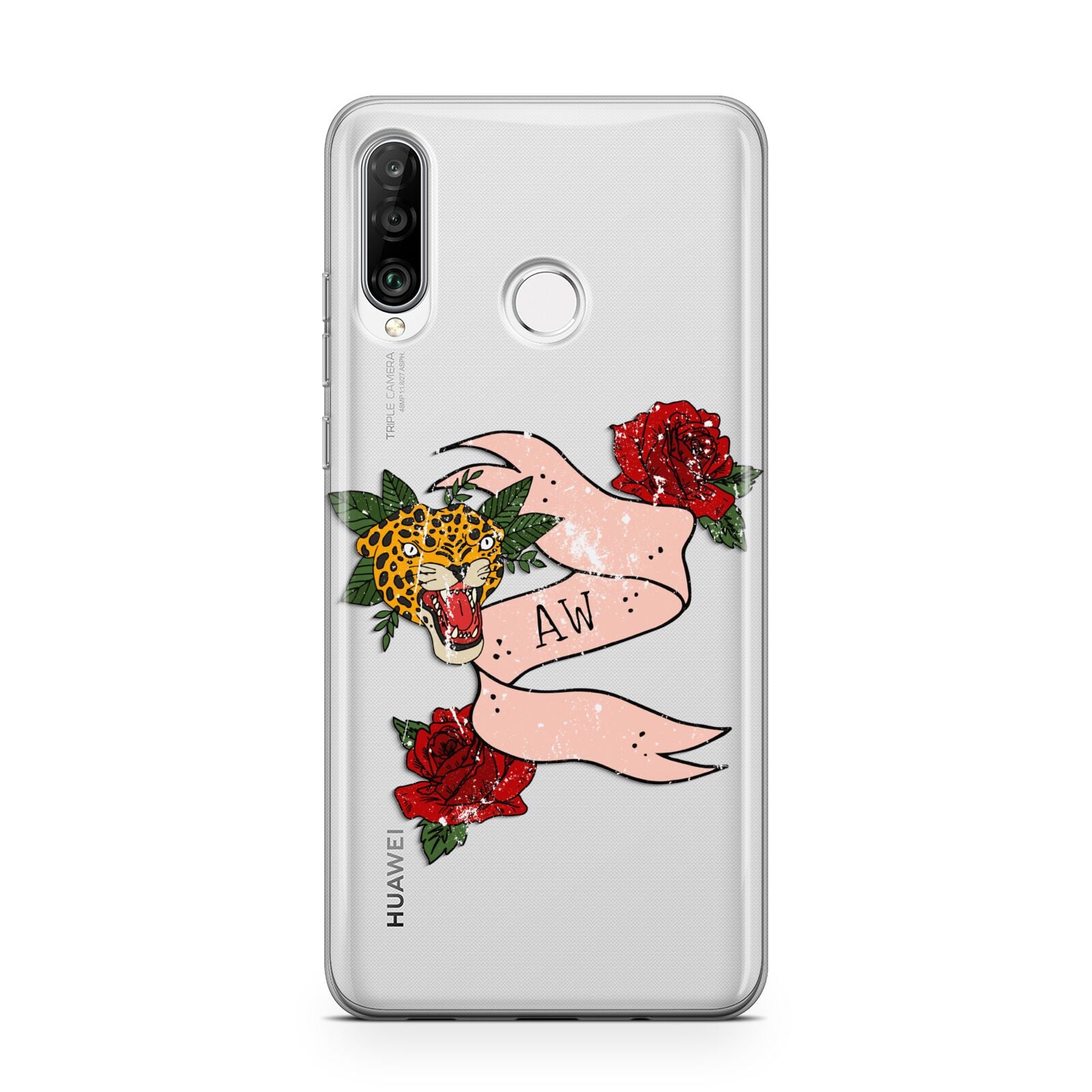 Floral Scroll Custom Huawei P30 Lite Phone Case