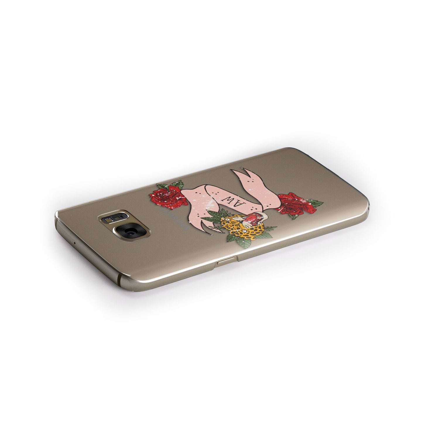 Floral Scroll Custom Samsung Galaxy Case Side Close Up