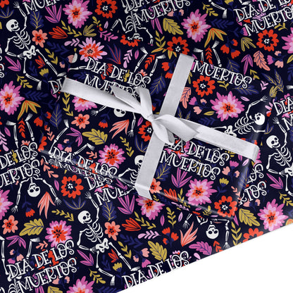 Floral Skeleton Custom Wrapping Paper