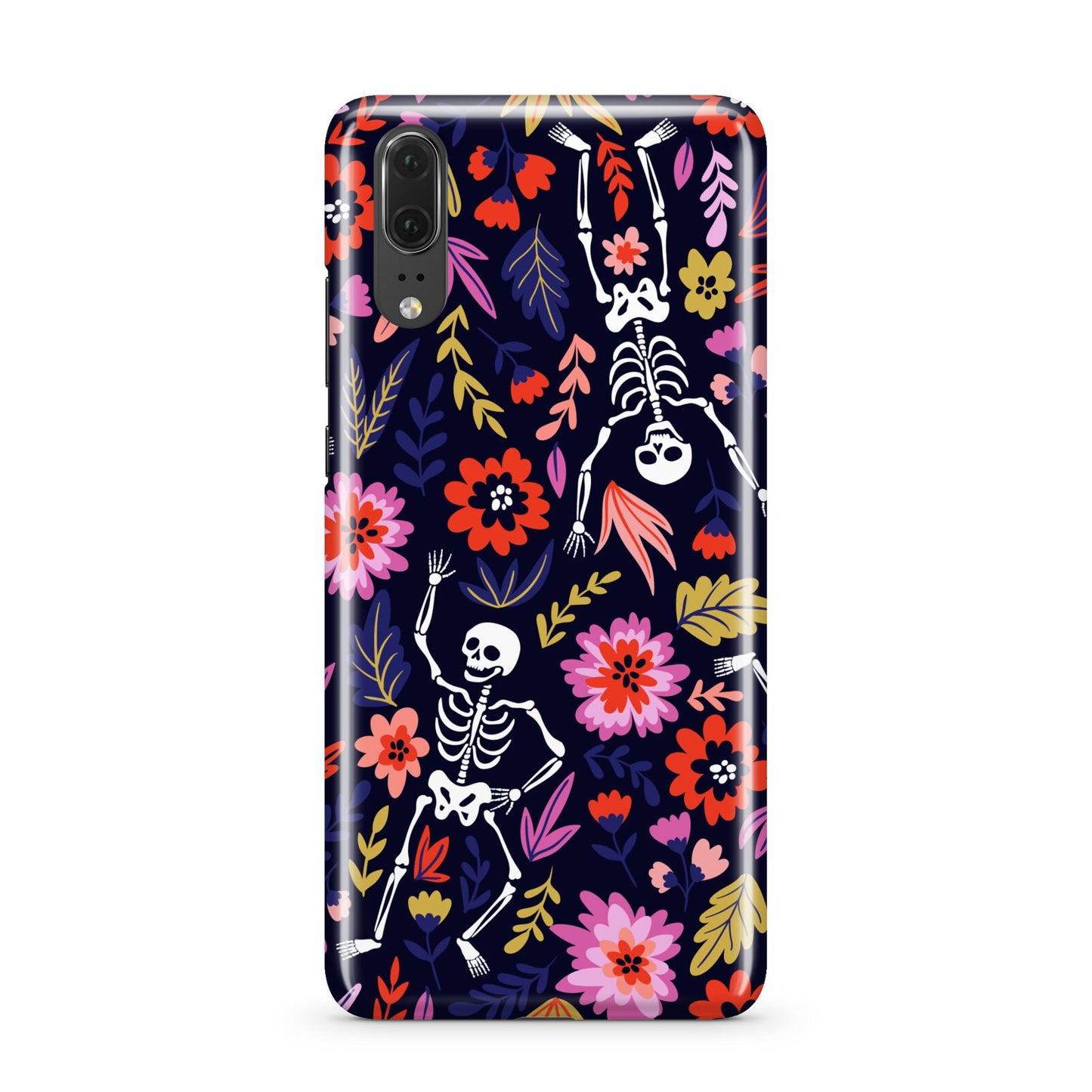 Floral Skeleton Huawei P20 Phone Case