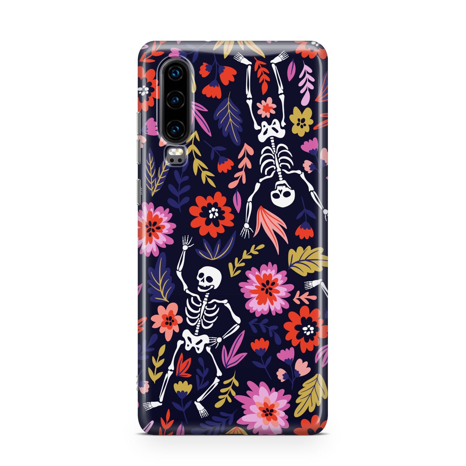 Floral Skeleton Huawei P30 Phone Case