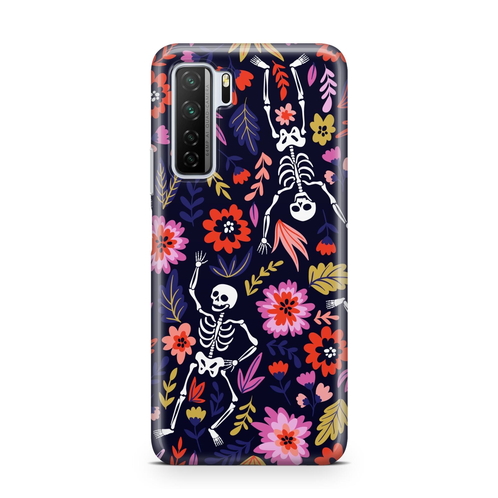 Floral Skeleton Huawei P40 Lite 5G Phone Case