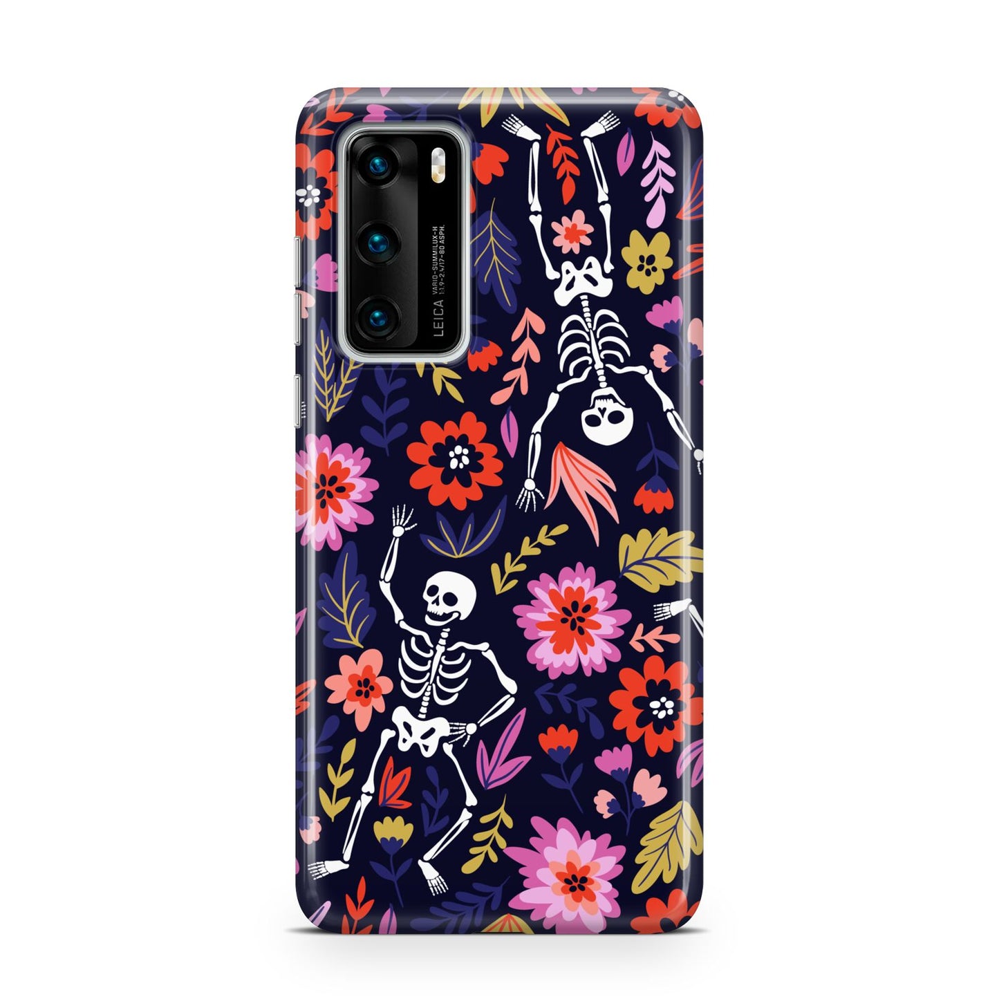 Floral Skeleton Huawei P40 Phone Case