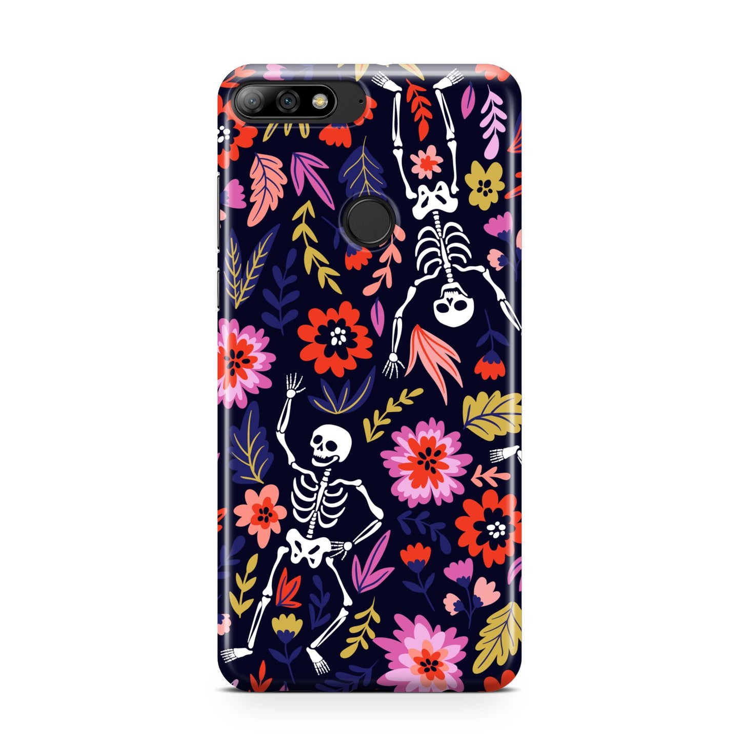 Floral Skeleton Huawei Y7 2018